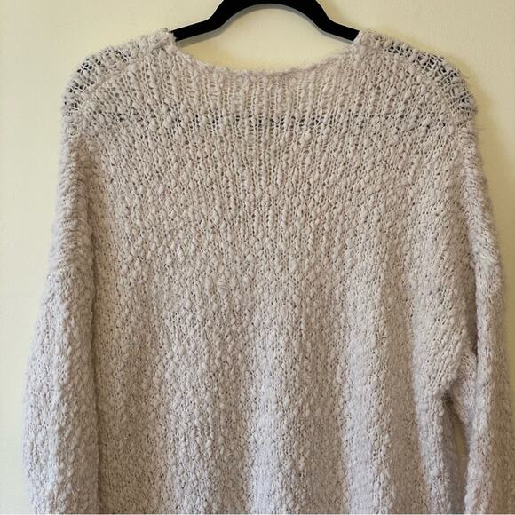 Altar’d State M/L oversized white long sleeve sweater knit sheer layer cozy - Picture 6 of 8